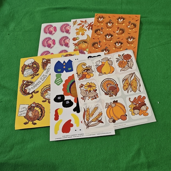 TH1:  Thanksgiving Sticker Bundle - 6 Sheets - American Greetings, Current, etc - Picture 8 of 8